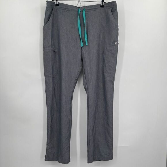 Figs Gray Technical Collection Polyblend Drawstring Scrub Pants Size Large - Picture 1 of 7